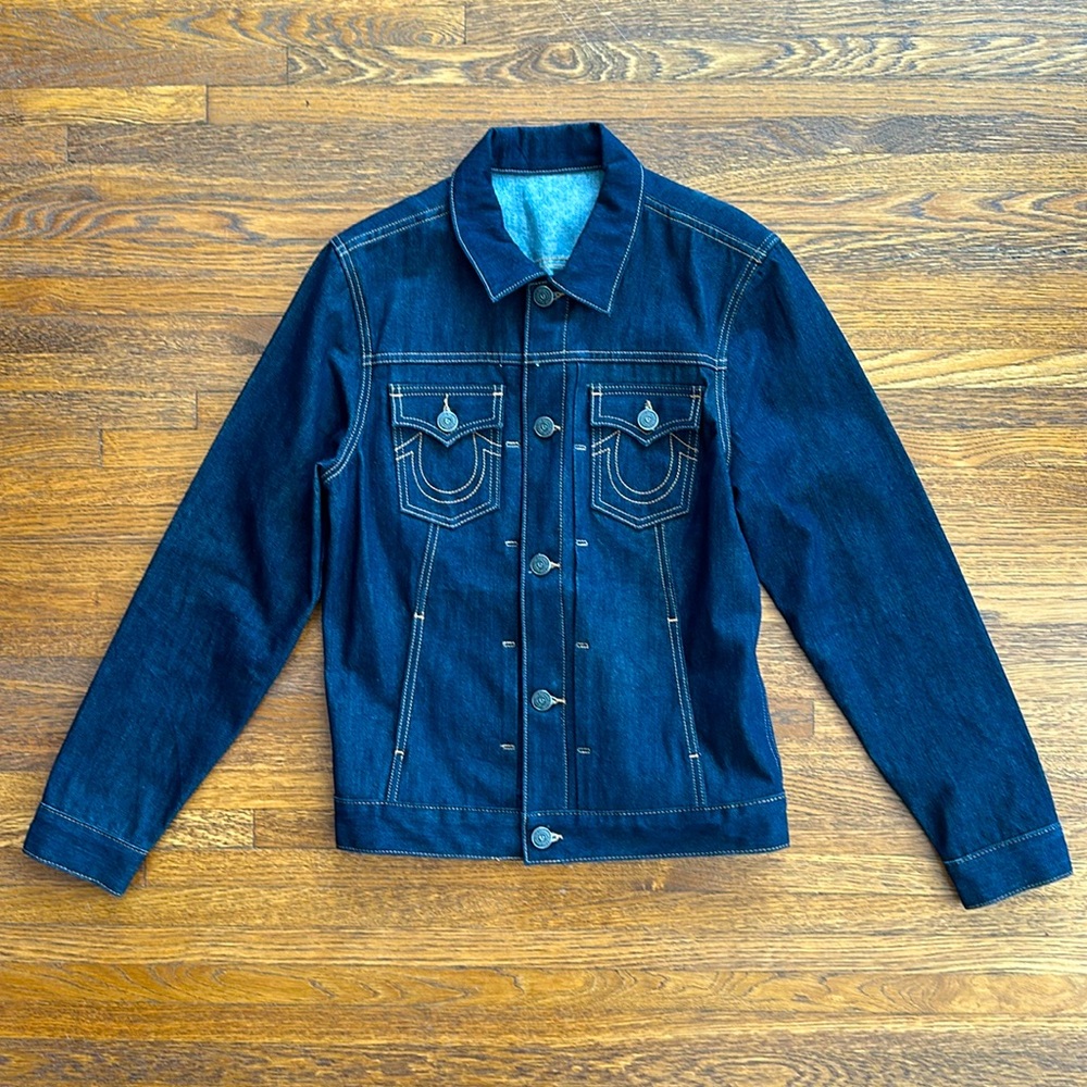 True Religion Men’s Blue Cotton Denim Jacket